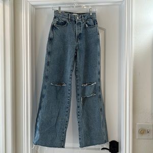 PacSun Baggy Jeans with Rips in Front - Brand New!!